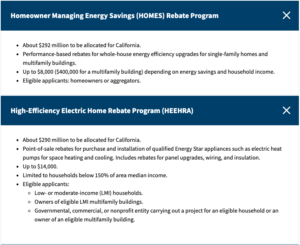Federal IR Act Electrification Incentives